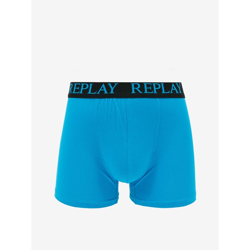 Replay Boxerky Boxer Style 04/C Cuff Logo 2Pcs Box - Pánské