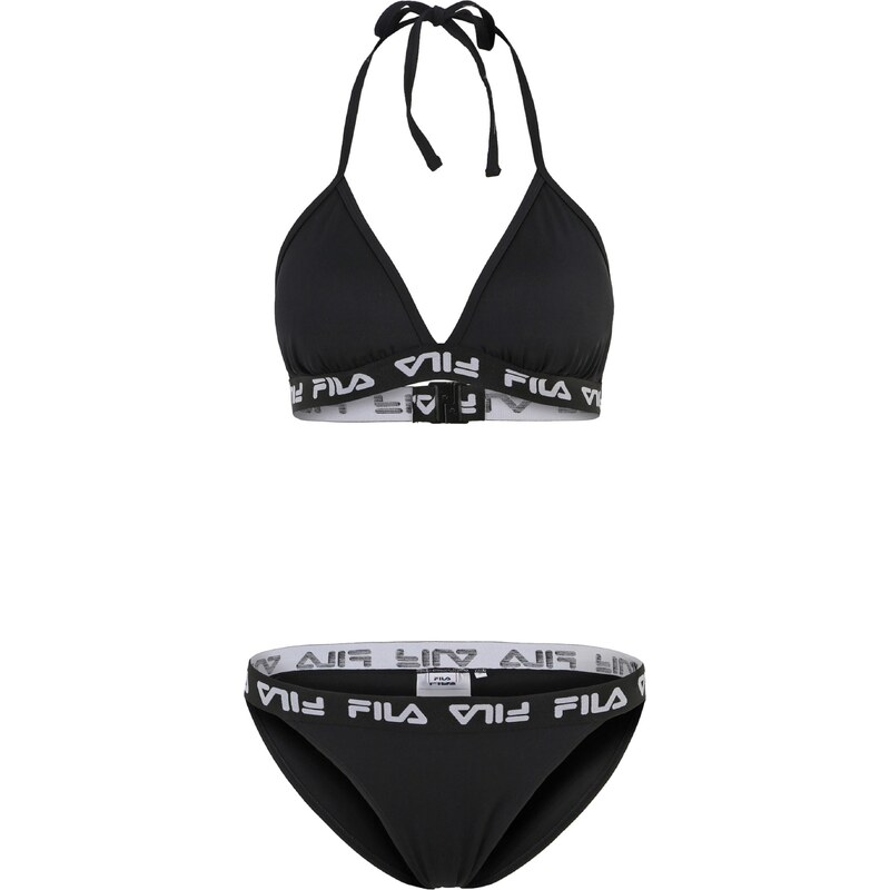 FILA Sportovní bikiny Split černá / bílá