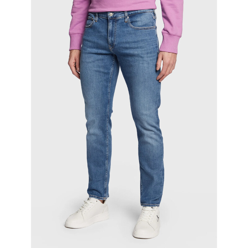 Calvin Klein pánské modré džíny SLIM