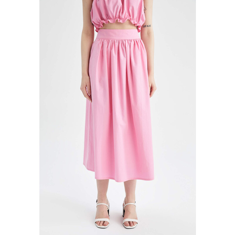 DEFACTO A Cut Maxi Poplin Skirt