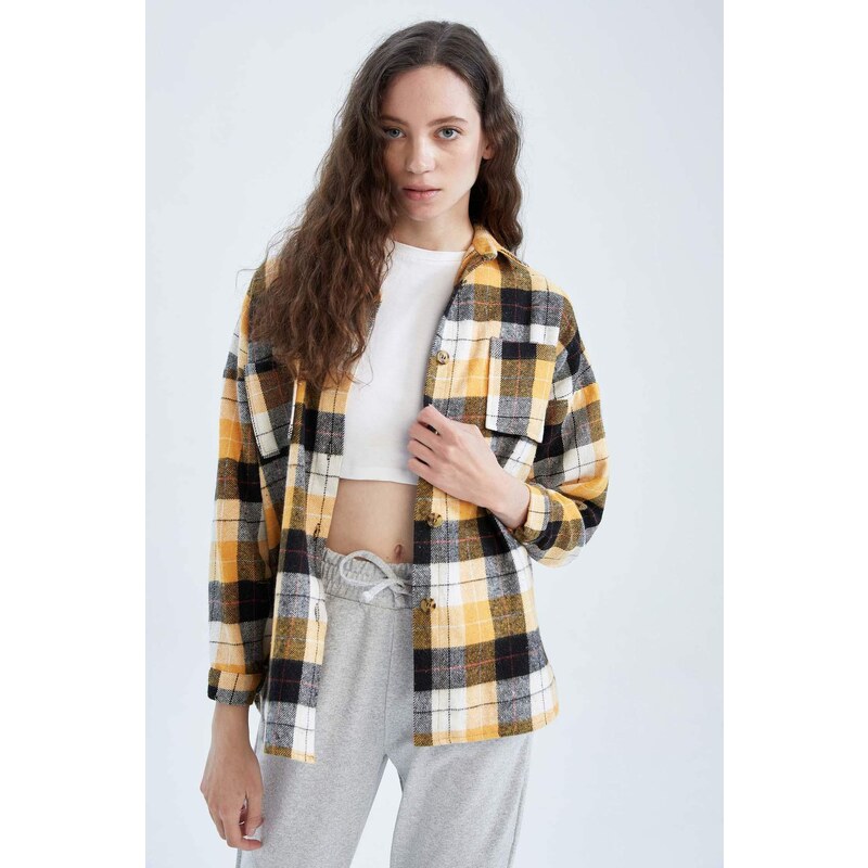 DEFACTO Flannel Long Sleeve Shirt