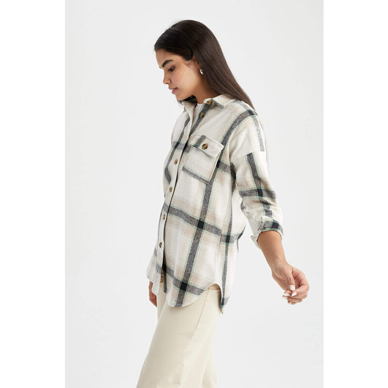 DEFACTO Flannel Long Sleeve Shirt