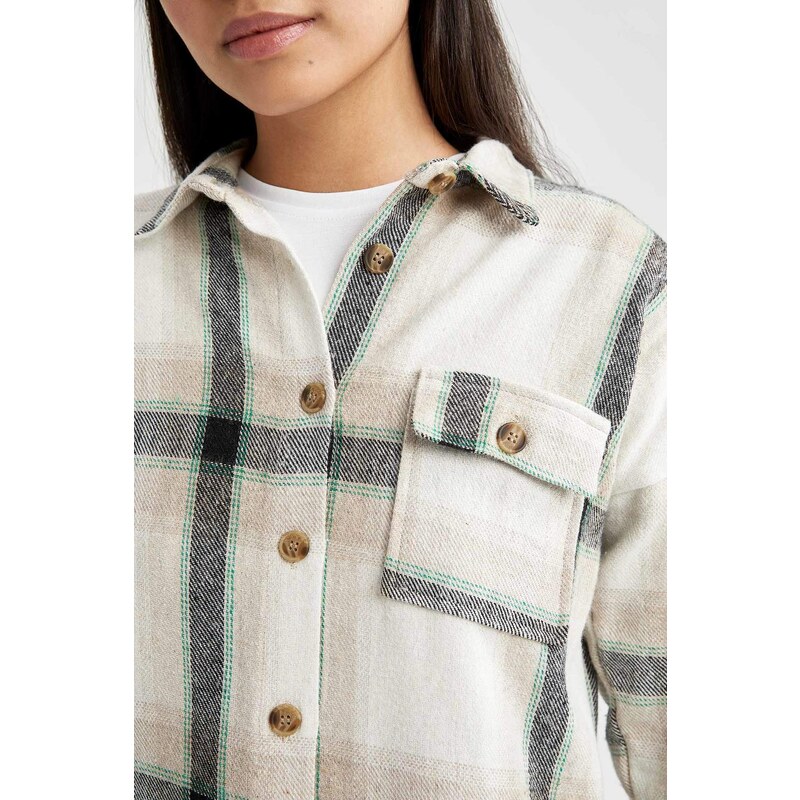 DEFACTO Flannel Long Sleeve Shirt