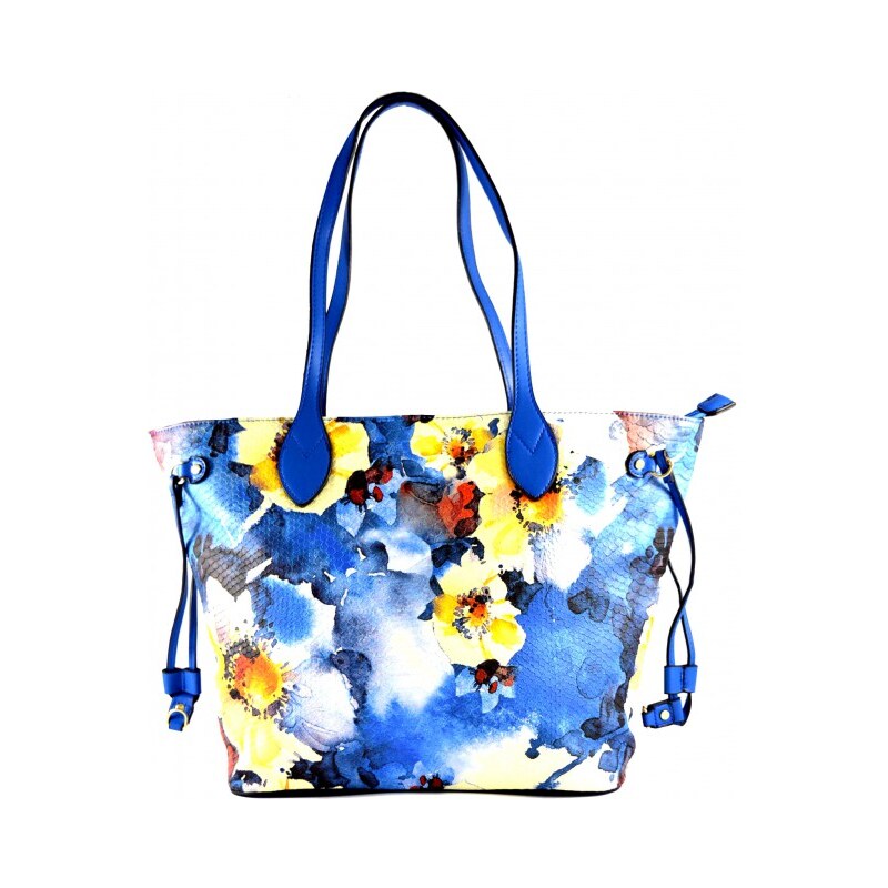 Modrá květinová kabelka na rameno Vilien Bellasi 2998