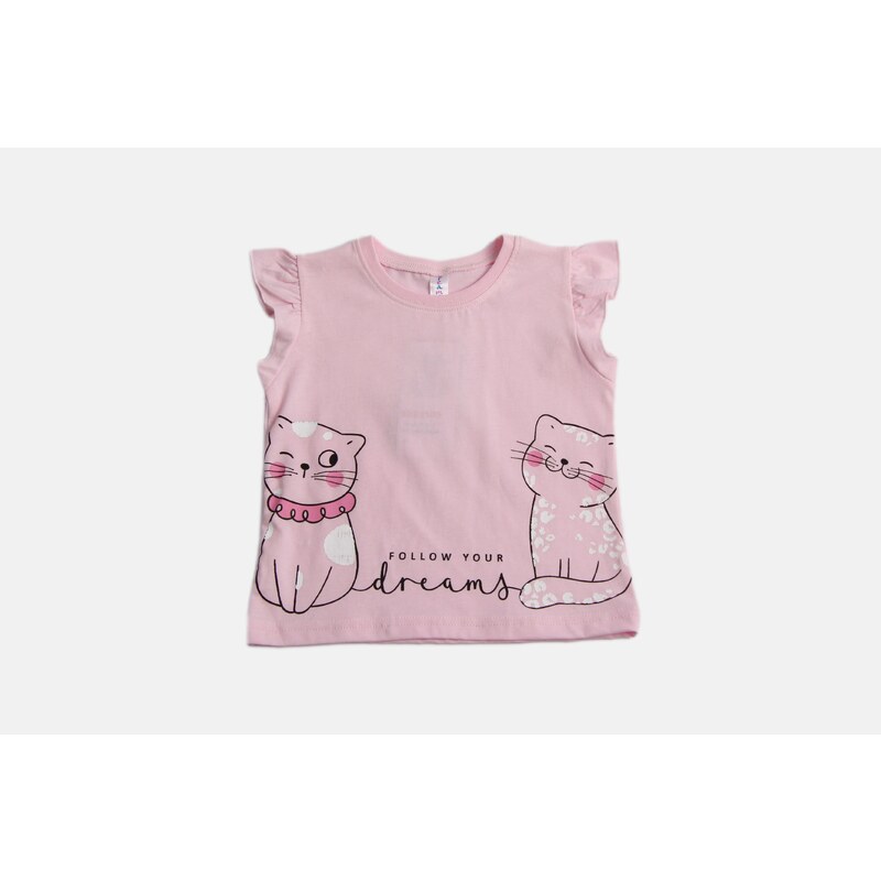 JOYCE Dívčí bavlněné pyžamo "MEOU"/Růžová, Lila