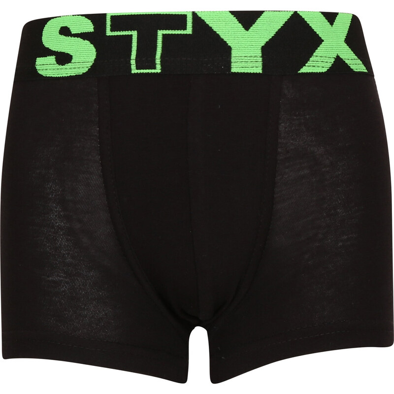 Dětské boxerky Styx sportovní guma černé (GJ962) 6-8 let