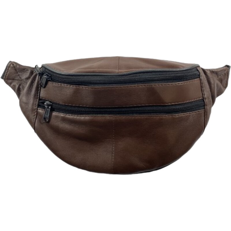 Dailyclothing Kožená ledvinka hnědá 4205