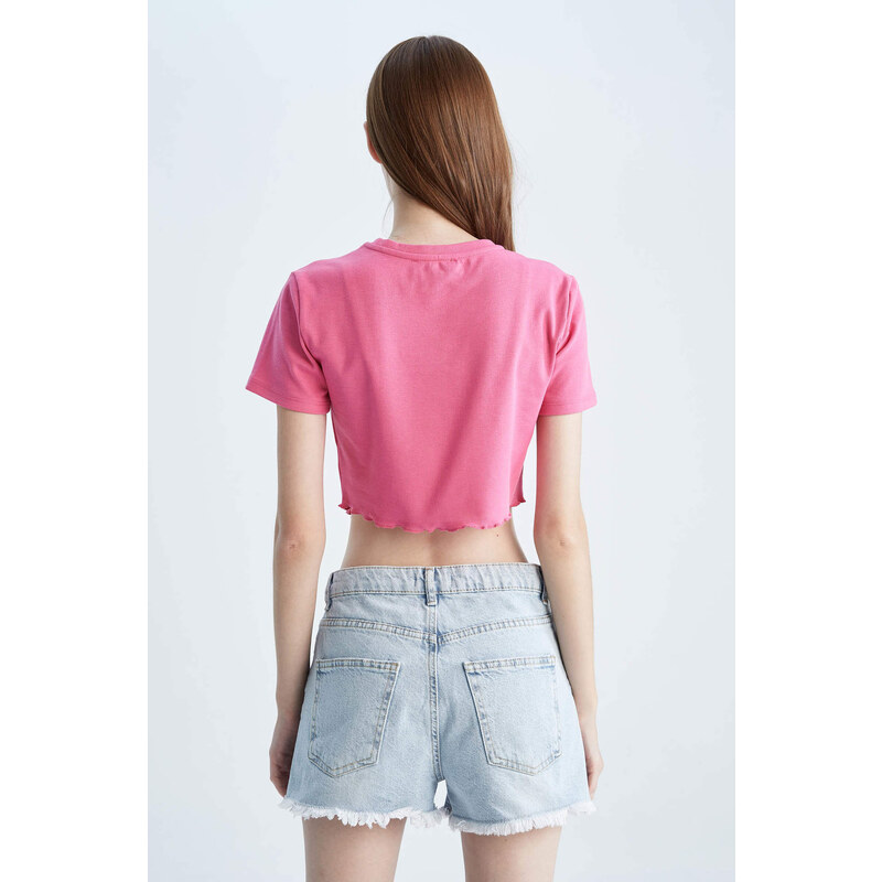 DEFACTO Coool Fitted Embroidered Short Sleeve T-Shirt