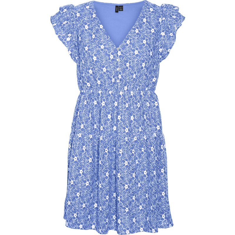 VERO MODA Šaty SONEY světlemodrá / bílá