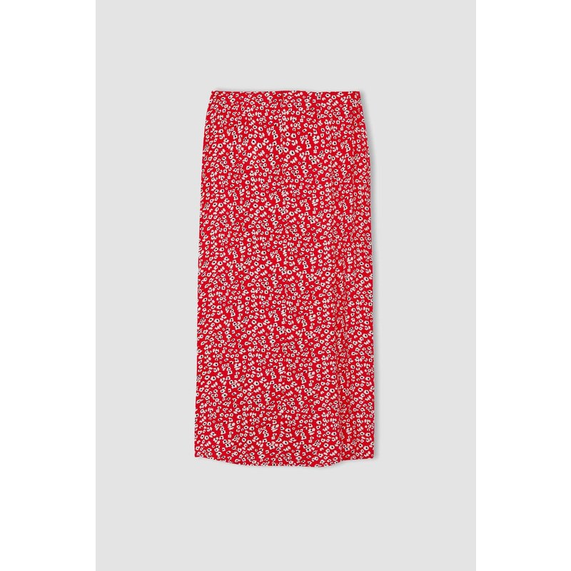 DEFACTO Regular Fit Printed Midi Skirt