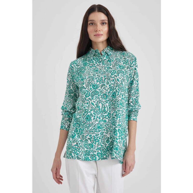 DEFACTO Traditional Shirt Collar Long Sleeve Tunic