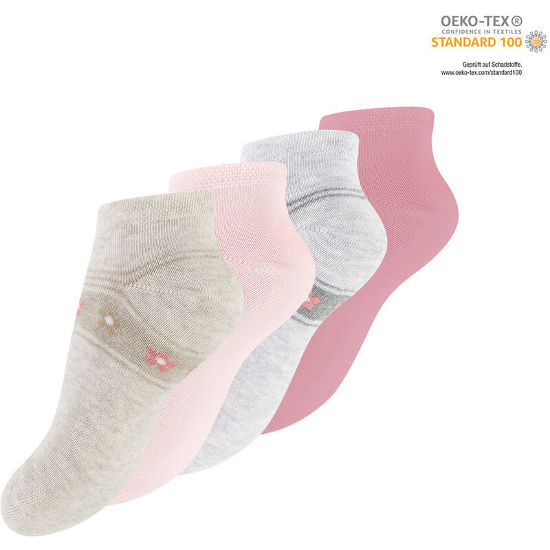 Ponožky dívčí - kotníčkové - 4 páry