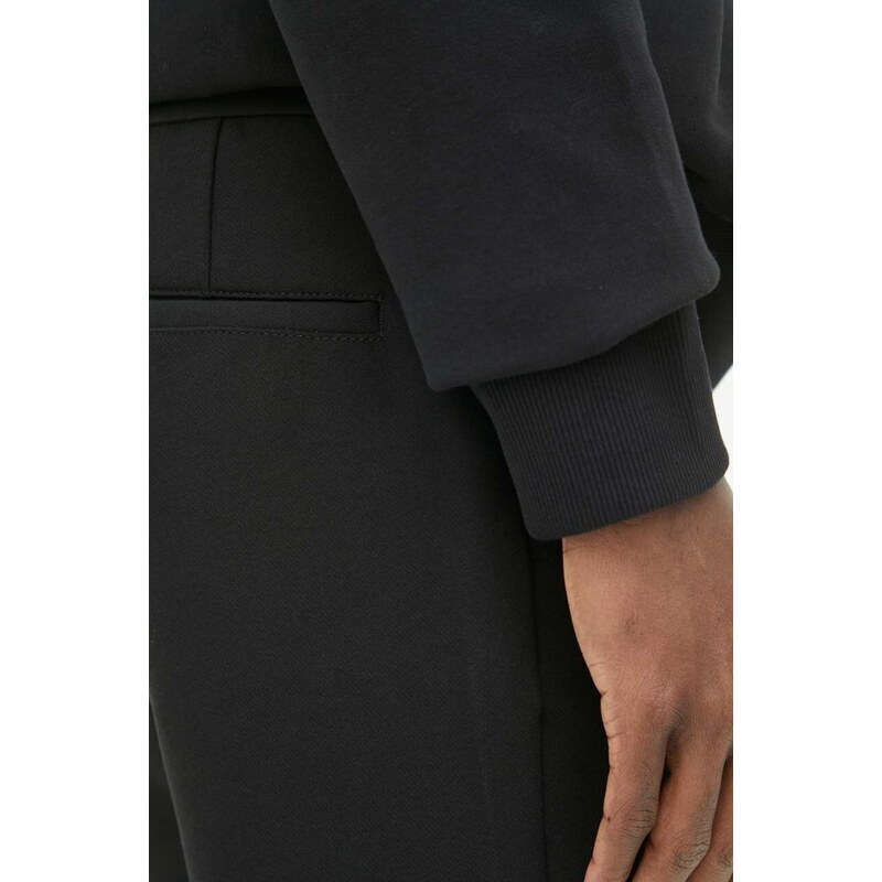 Kalhoty Samsoe Samsoe pánské, černá barva, přiléhavé
