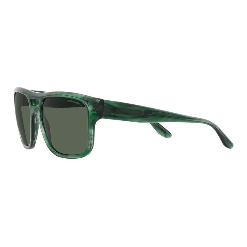Sluneční brýle Emporio Armani pánské, zelená barva