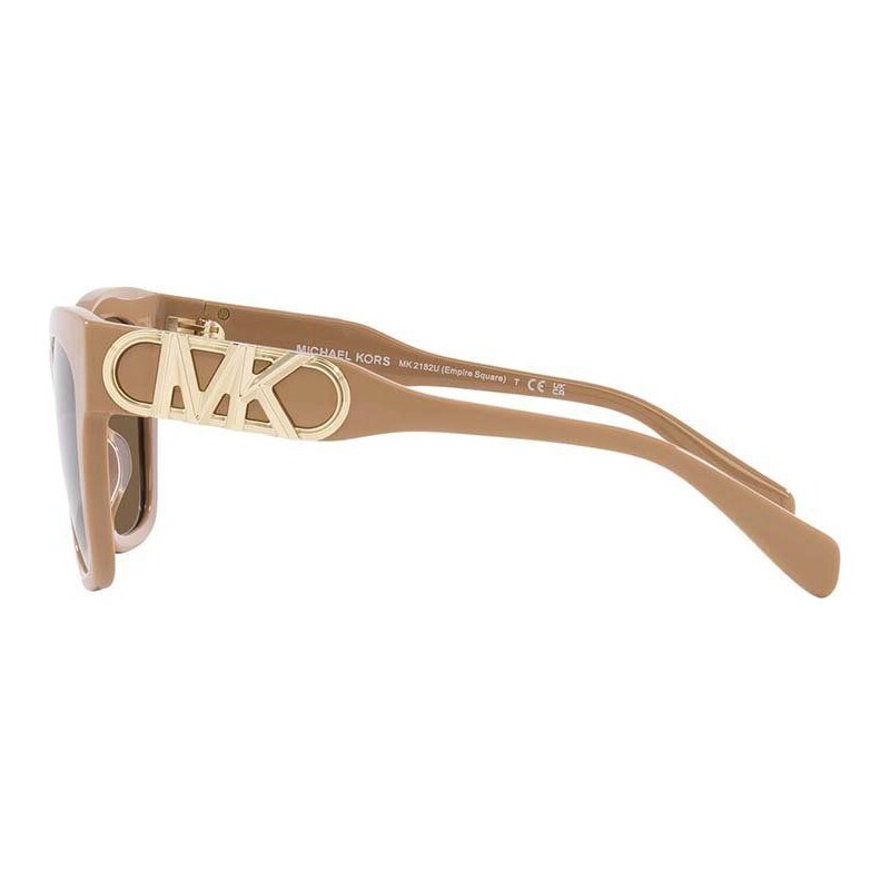 Sluneční brýle Michael Kors EMPIRE SQUARE dámské, béžová barva, 0MK2182U