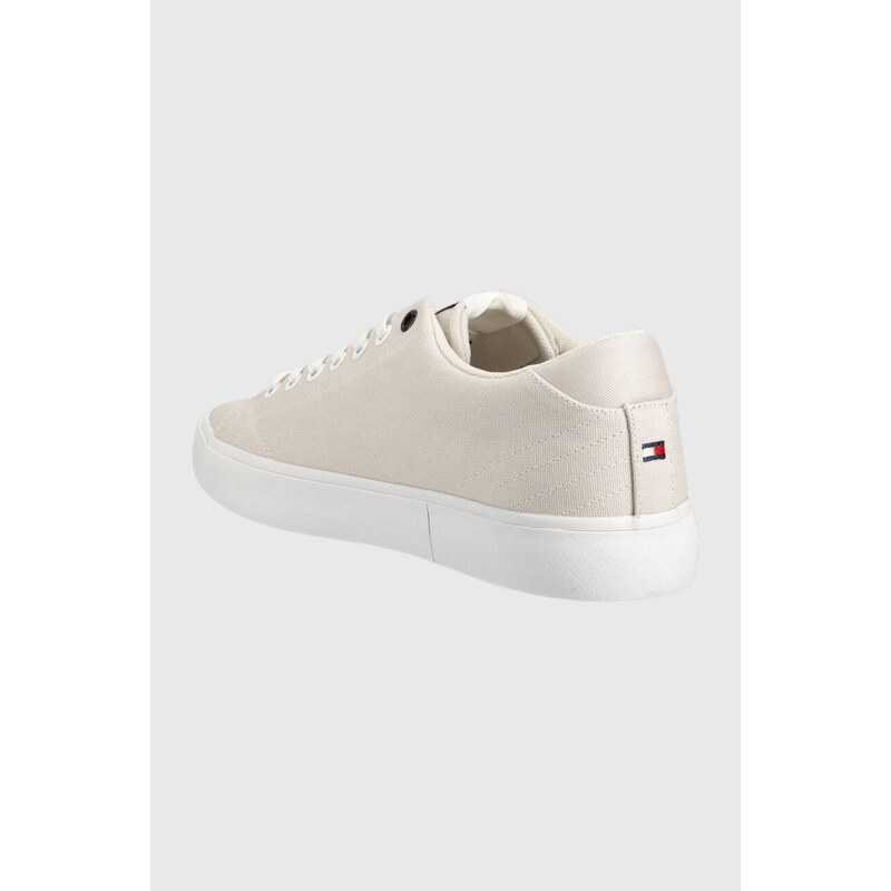 Tenisky Tommy Hilfiger TH HI VULC CORE LOW pánské, béžová barva, FM0FM04686