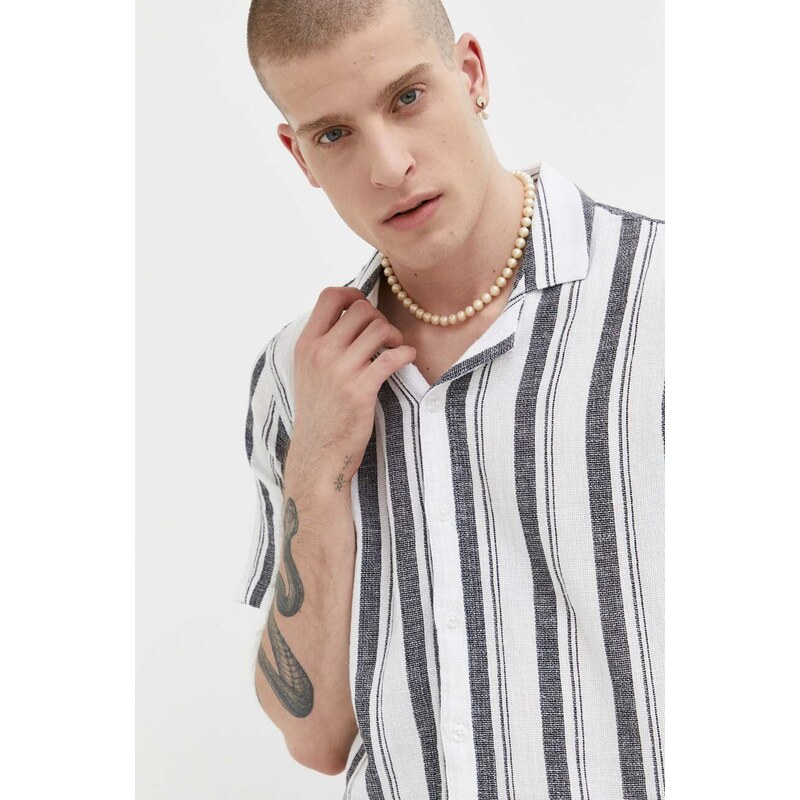 Košile s příměsí lnu Hollister Co.