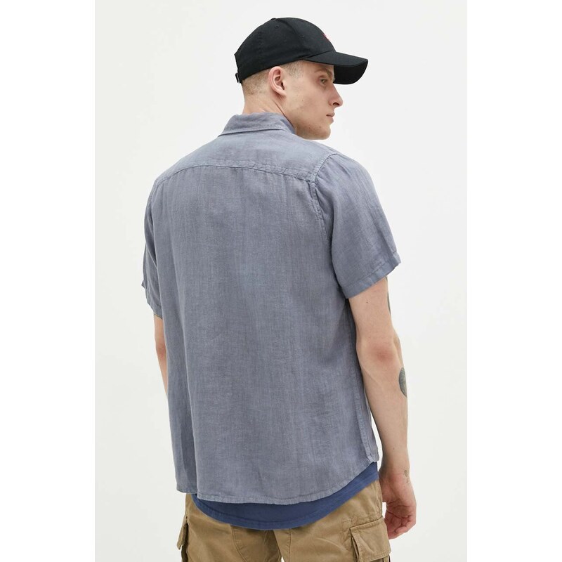 Plátěná košile Abercrombie & Fitch regular, s límečkem button-down