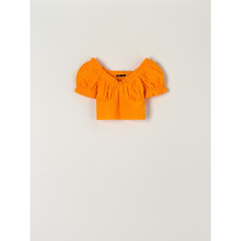 Sinsay - Crop top - oranžová