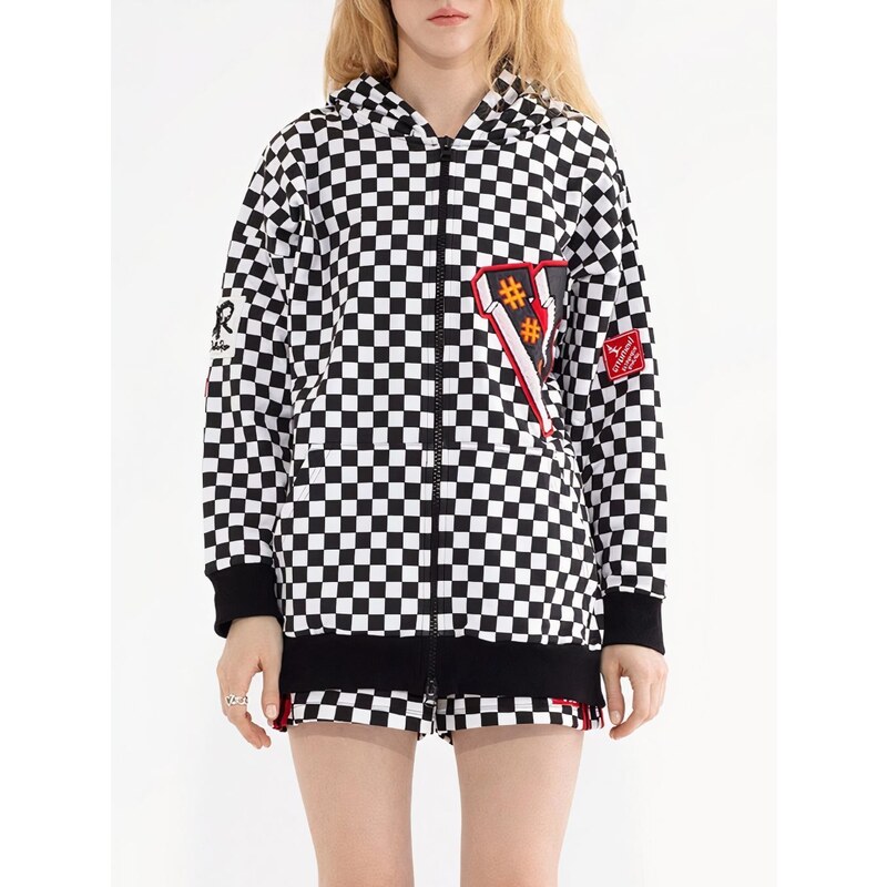 #VDR Chessboard oversize mikina