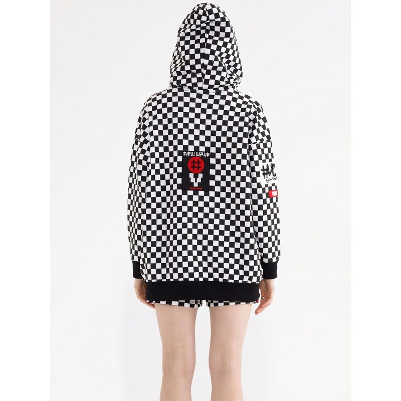 #VDR Chessboard oversize mikina