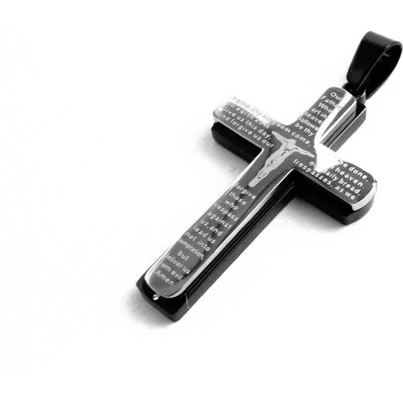Steel Jewelry Přívěsek kříž z chirurgické oceli PR090318