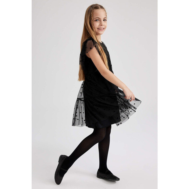 DEFACTO Girl Short Sleeve Tulle Dress