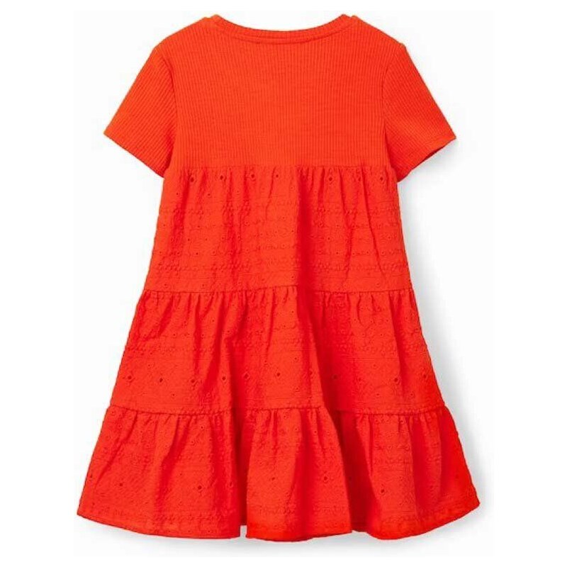 Dívčí šaty Desigual oranžová barva, midi
