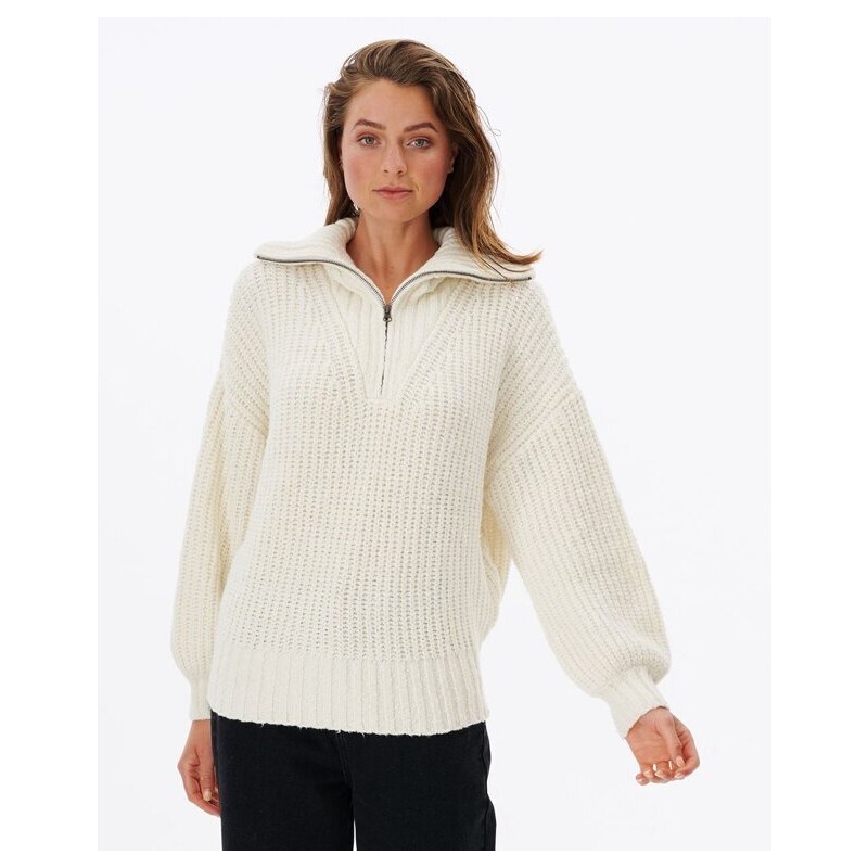 Svetr Rip Curl SEEKER 1/4 ZIP Bone