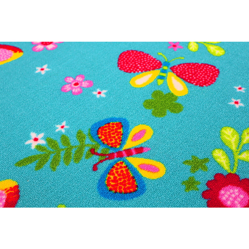 Vopi koberce Dětský kusový koberec Motýlek 5271 modrý - 80x120 cm