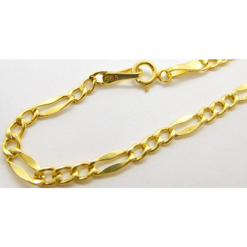 Klenoty Budín Pánský zlatý pevný řetízek KÁVOVÉ ZRNO 50cm 585/2,11gr 81472697