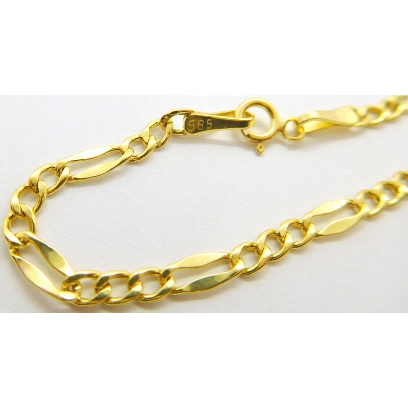 Klenoty Budín Pánský zlatý pevný řetízek KÁVOVÉ ZRNO 50cm 585/2,11gr 81473318