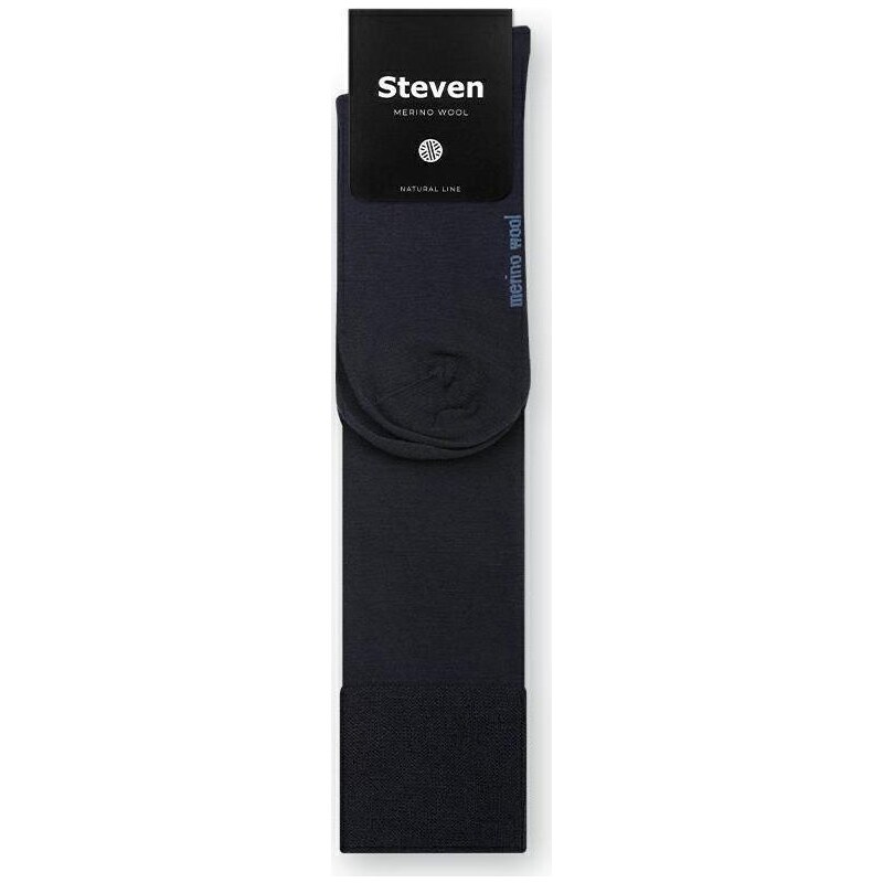 STEVEN Tmavě modré unisex podkolenky z merino vlny Art.008 KC006, NAVY 85882377