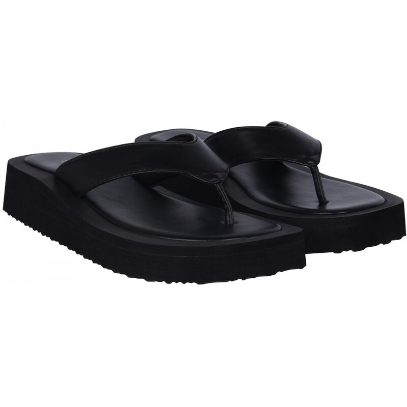 SoulCal Womens Platform Flip Flops Black