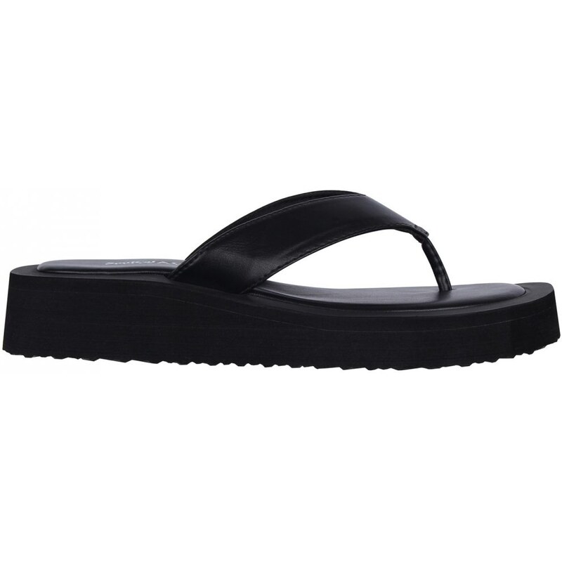 SoulCal Womens Platform Flip Flops Black