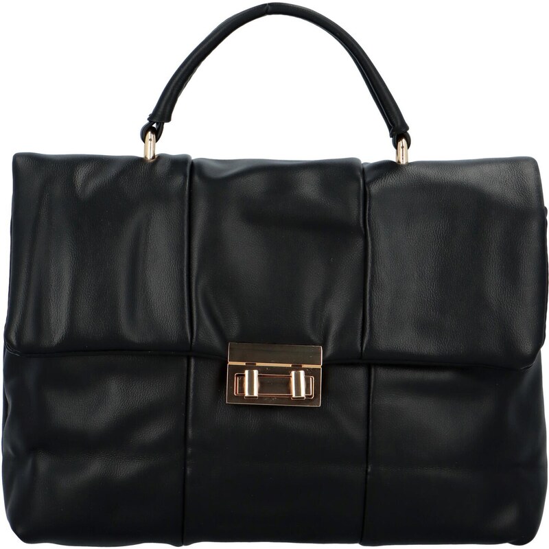 DIANA & CO Stylová dámská koženková kabelka do ruky Norta, černá