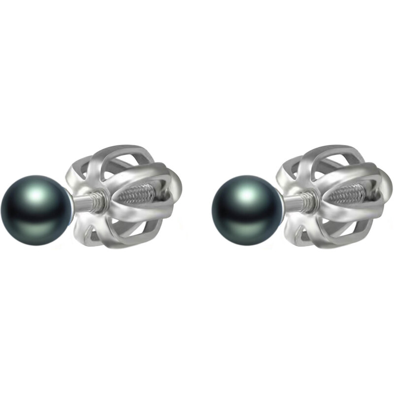 Olivie Stříbrné 4mm náušnice TAHITI 7295 81499268
