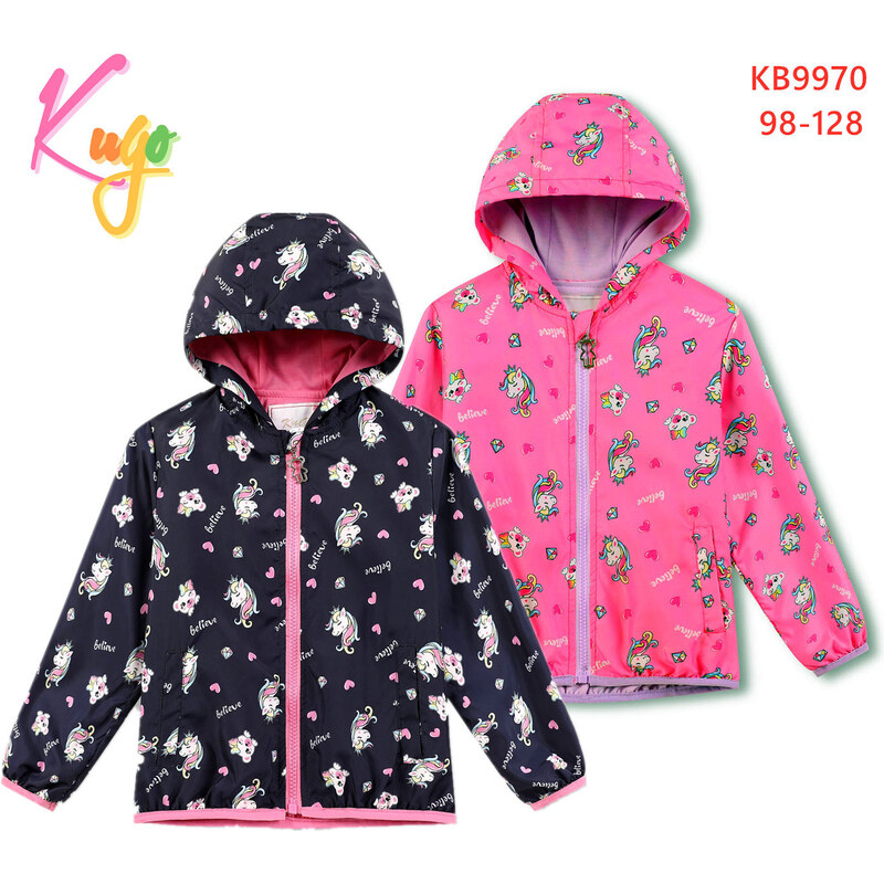 Dívčí jarní / podzimní bunda KUGO KB9970- fialová