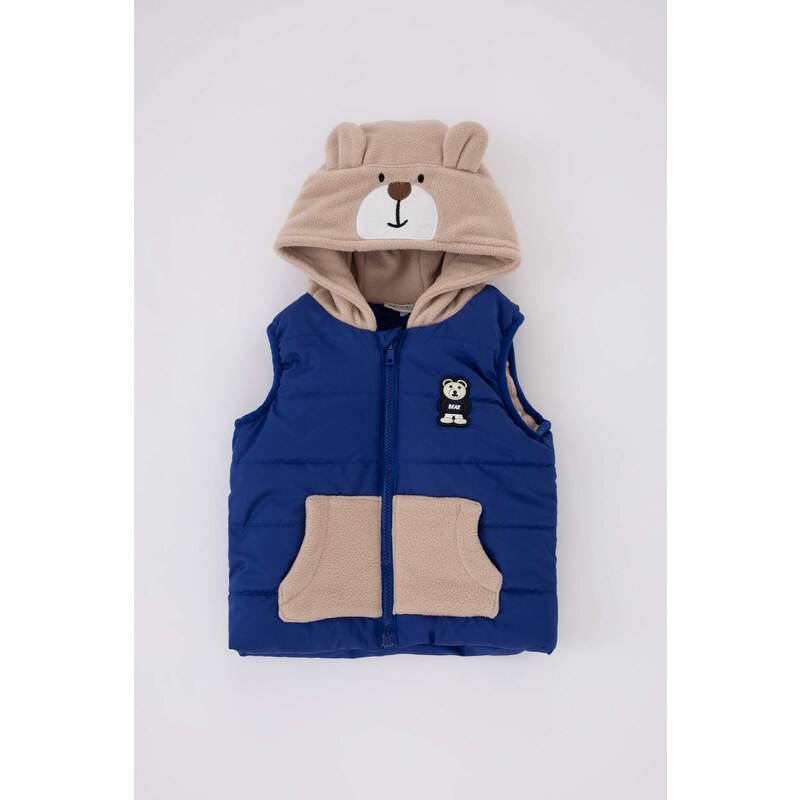 DEFACTO Baby Boy Fleece Lined Hooded Vest