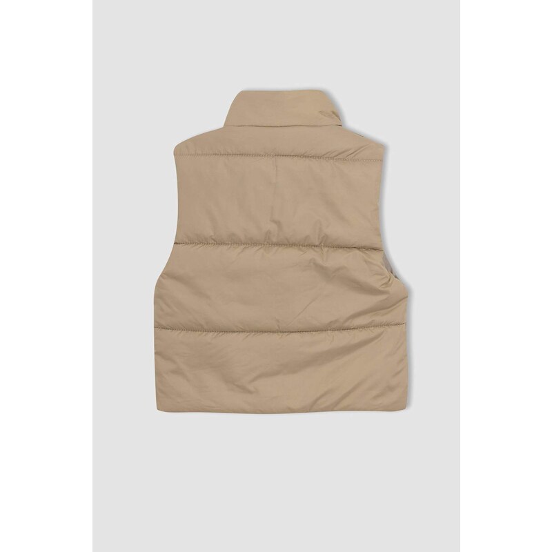 DEFACTO lim Fit Stand Collar Crop Vest