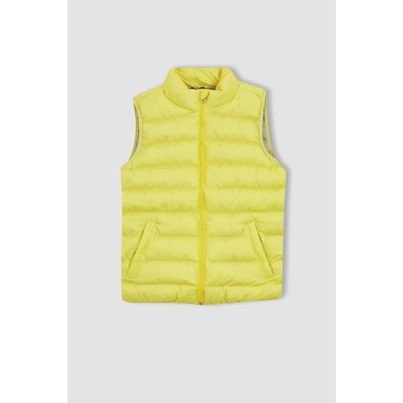 DEFACTO Boy Water Repellent Stand Collar Inflatable Vest