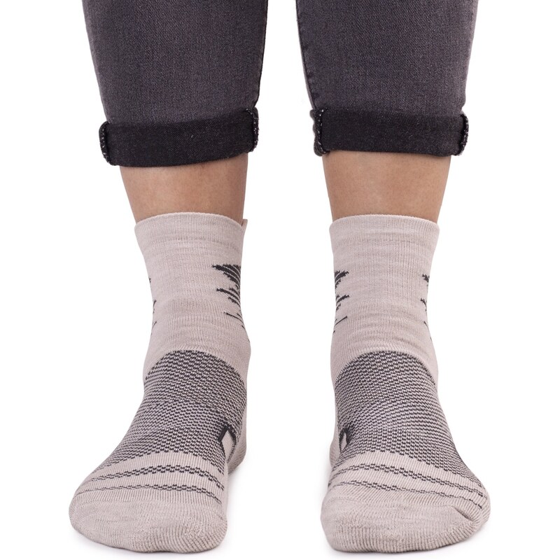 Vlnka Sportovní ponožky Merino 2 páry béžová