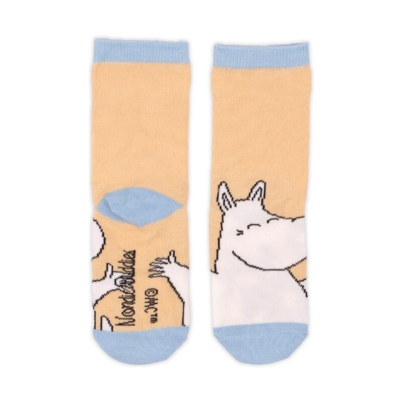 NordicBuddies Finsko Dětské ponožky Moomin 24-26 beige blue