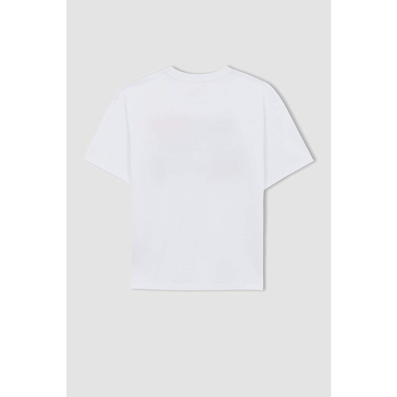 DEFACTO Boy Oversize Fit Crew Neck Printed Short Sleeve T-Shirt