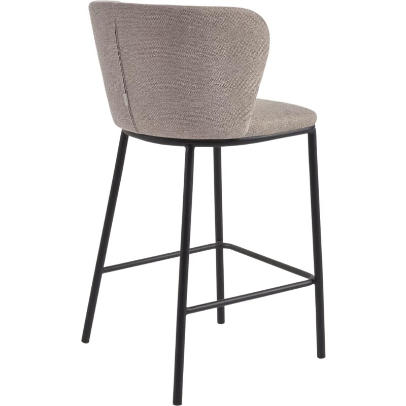Světle hnědá látková barová židle Kave Home Ciselia 65 cm