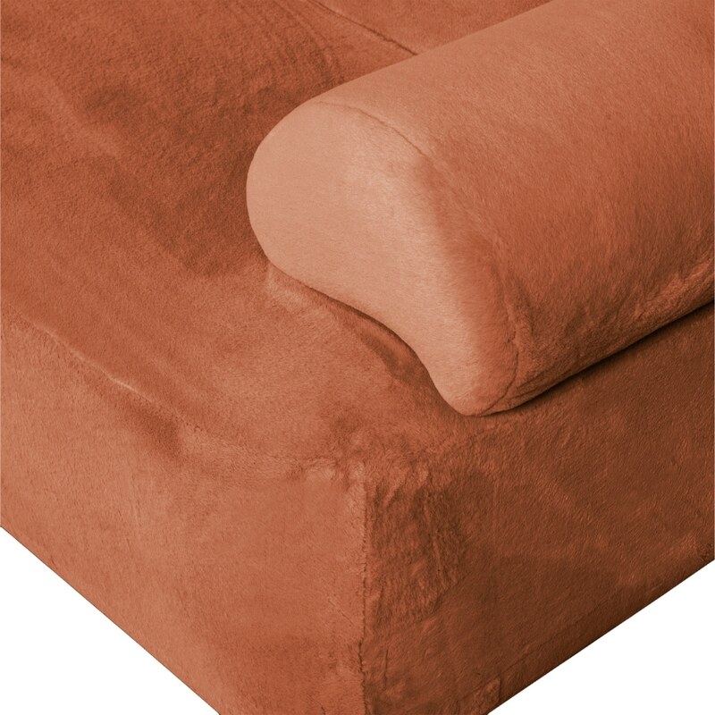 Hoorns Oranžová látková dvoumístná pohovka Kimi 183 cm
