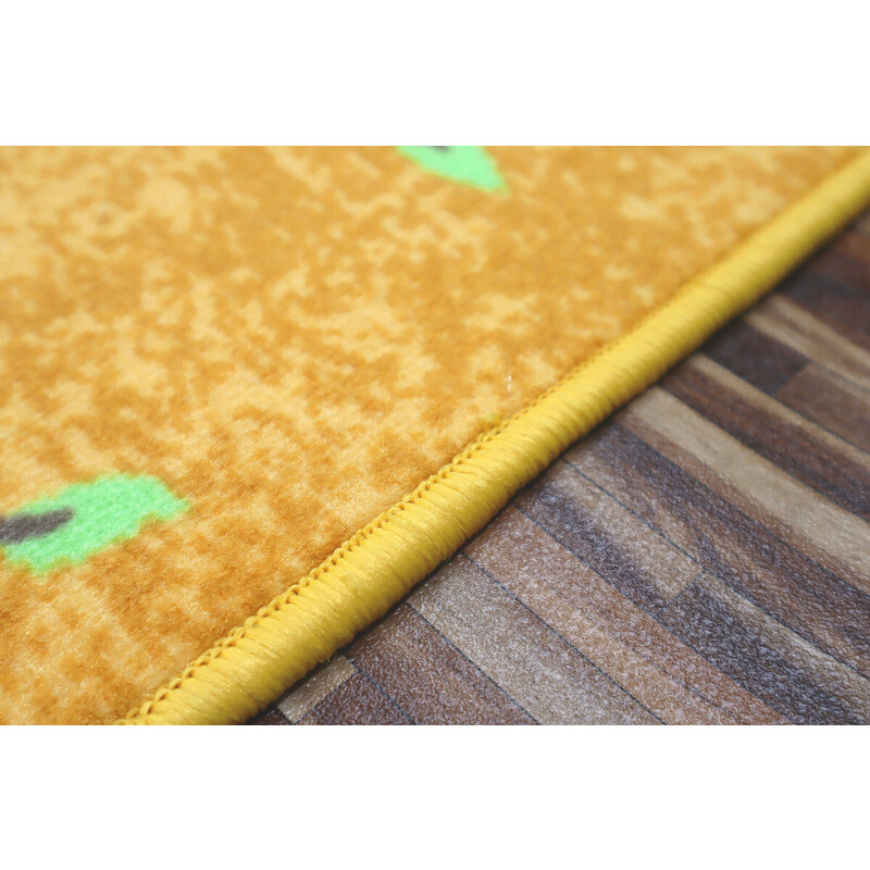 Vopi koberce Dětský kusový koberec Sovička Silk 5248 oranžovožlutý - 80x120 cm