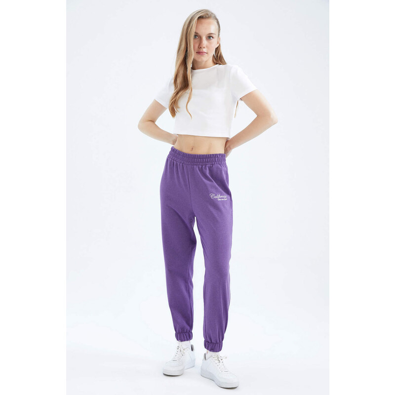 DEFACTO jogger Printed Thin Sweatshirt Fabric Trousers