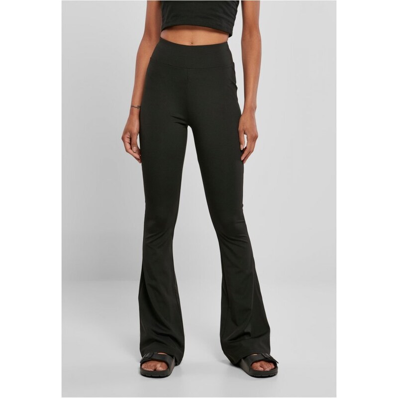 URBAN CLASSICS Ladies Recycled High Waist Flared Leggings - black
