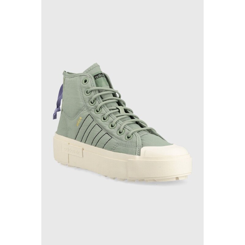 Kecky adidas Originals Nizza Bonega X W dámské, zelená barva, HQ6042-SILGRN/BLK